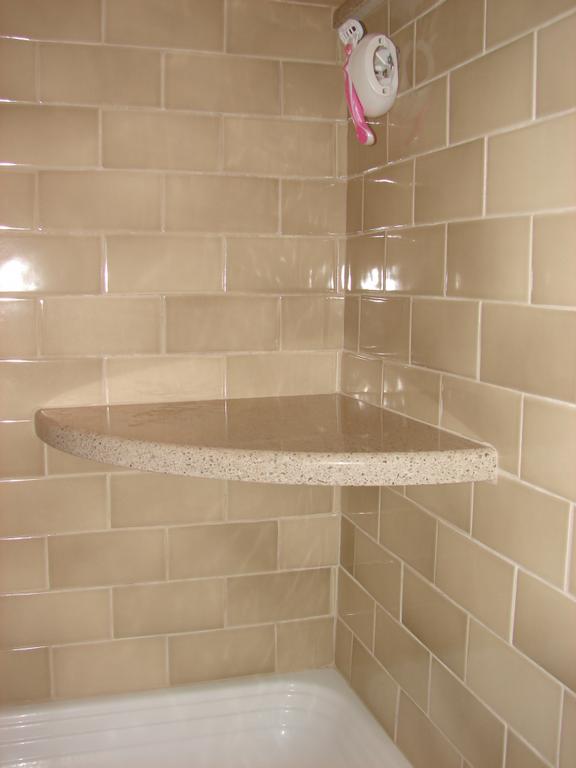 Custom Quartz Shower shelf by MTP Plumbing & Heating LLC